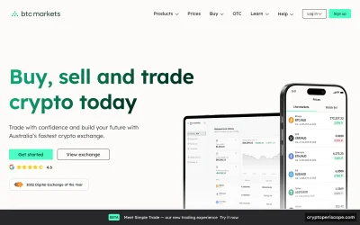 BTCMarkets Website Preview