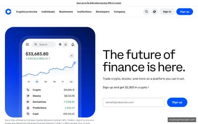 Coinbase Website Preview