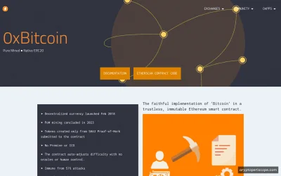 0xBitcoin Website Preview
