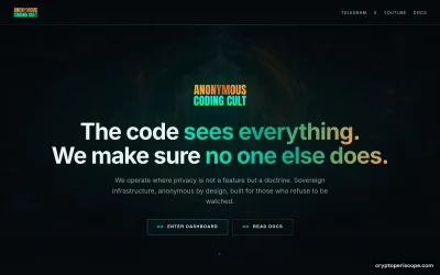 AnonymousCodingCult Website Preview