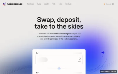 Aerodrome Finance Website Preview