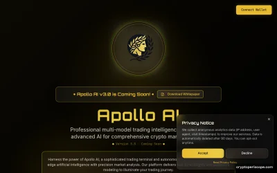 APOLLO AI by Virtuals Website Preview