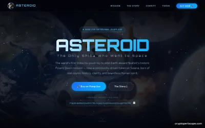 Asteroid Shiba Website Preview