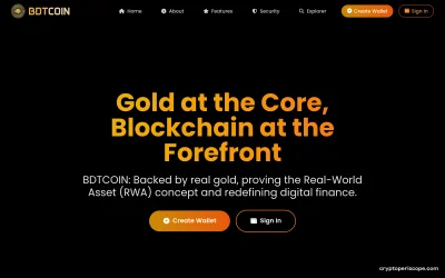 BDTCOIN Website Preview
