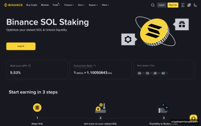 Binance Staked SOL Website Preview
