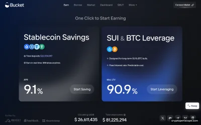 Bucket Token Website Preview