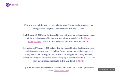 Celsius Network Website Preview