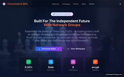 ChessCoin 0.32% Website Preview