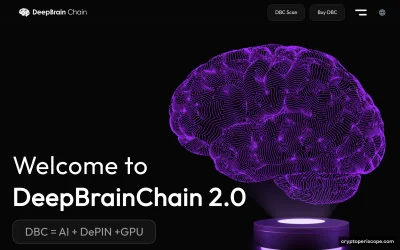 DeepBrain Chain Website Preview