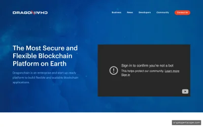 Dragonchain Website Preview