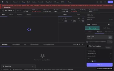 dYdX Website Preview