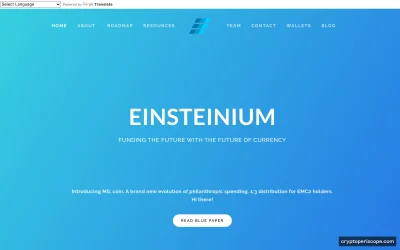 Einsteinium Website Preview