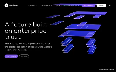 Hedera Hashgraph Website Preview