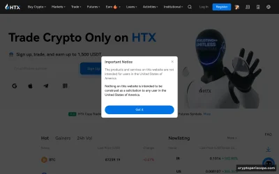 Huobi Website Preview