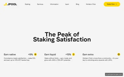 JPool Staked SOL Website Preview