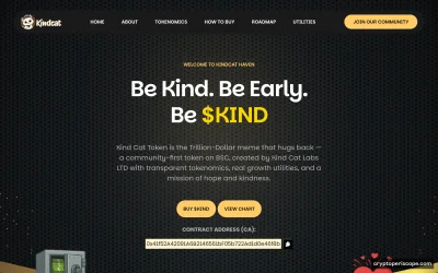 Kind Cat Token Website Preview