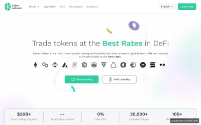 Kyber Network Crystal Website Preview