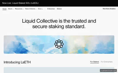 Liquid Staked ETH Website Preview