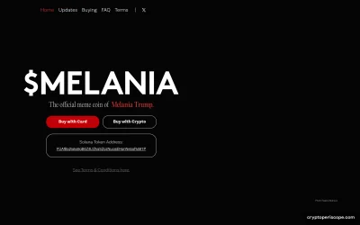 Melania Meme Website Preview