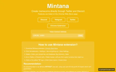 Mintana Website Preview
