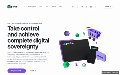 Particl Website Preview