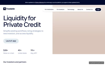 Tradable Singapore Fintech SSL Website Preview