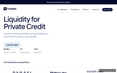 Tradable NA Rent Financing Platform SSTN Website Preview