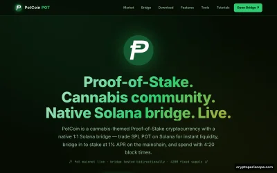Potcoin Website Preview