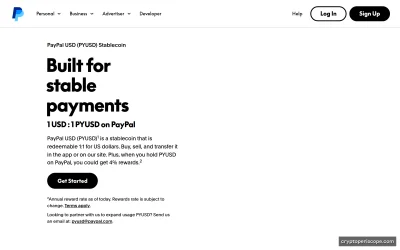 PayPal USD Website Preview