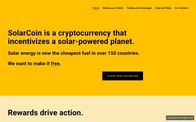 Solarcoin Website Preview