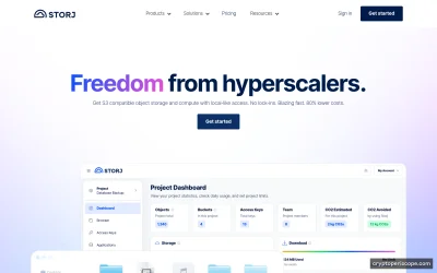 Storj Website Preview