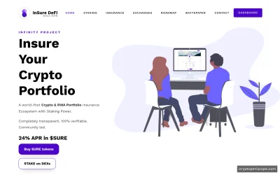 inSure DeFi Website Preview