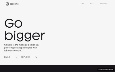 Celestia Website Preview