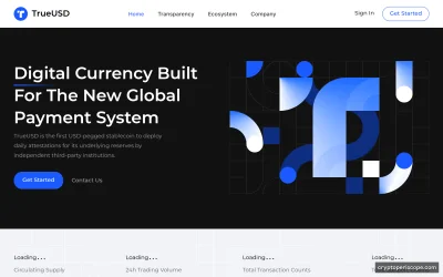 True USD Website Preview