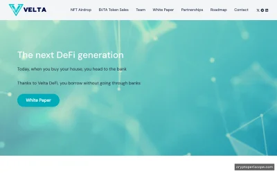 VELTA Token Website Preview
