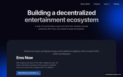 Xfinite Entertainment Website Preview