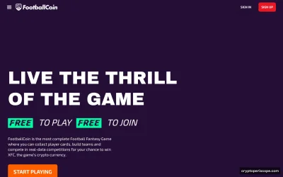 Football Coin Website Preview
